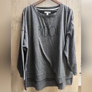 Rae Dunn Dark Gray 'BOO!' Sweatshirt